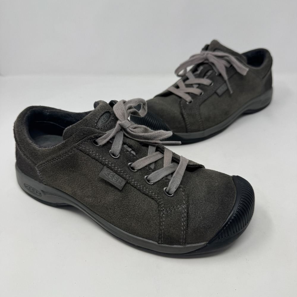 KEEN Reisen‎ Low Suede Comfort Shoes Gray Casual Sneakers 1011443 Women's Size 7
